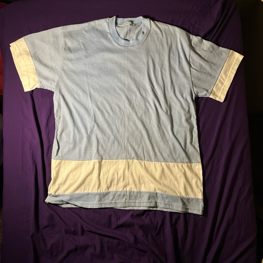 Two-Tone Blue and White Men's Shirt